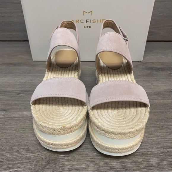 Marc Fisher Gallia Pink Espadrille Platform Sandal - Picture 3 of 11